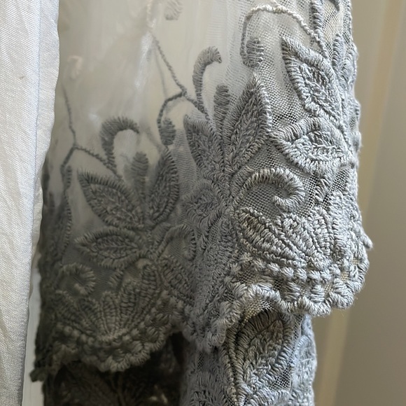 Luxurious boho-chic silk/viscose lined tunic top by Scandal Italy, size Large - Picture 5 of 11